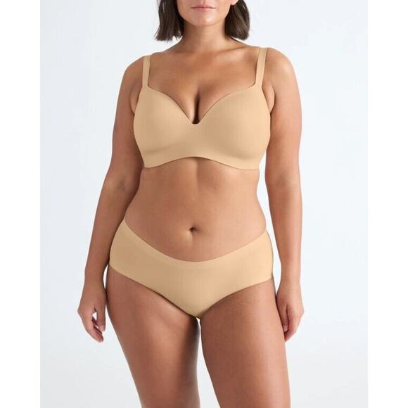 Knix Wing Woman Contour Bra Size 40B Warm Sand Wireless T Shirt Adjustable NWT - Picture 12 of 16